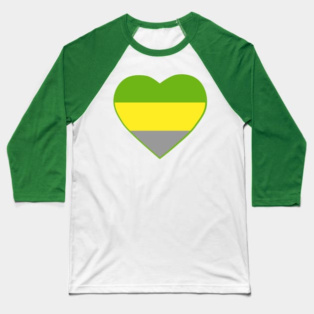 Pride Flag Heart Lithromantic Baseball T-Shirt by VanumChan